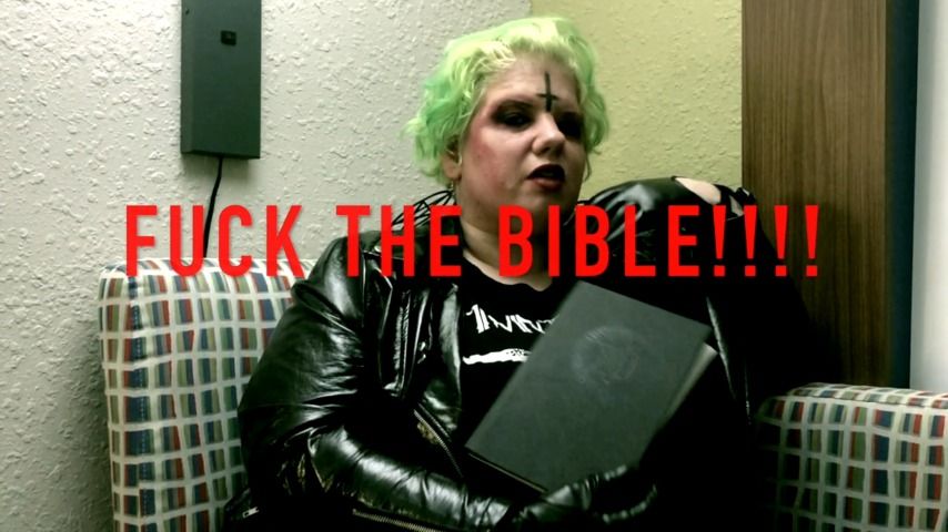 Cum On Your Bible BBW Satanic Blasphemy BBW Venus Valentine EroThots