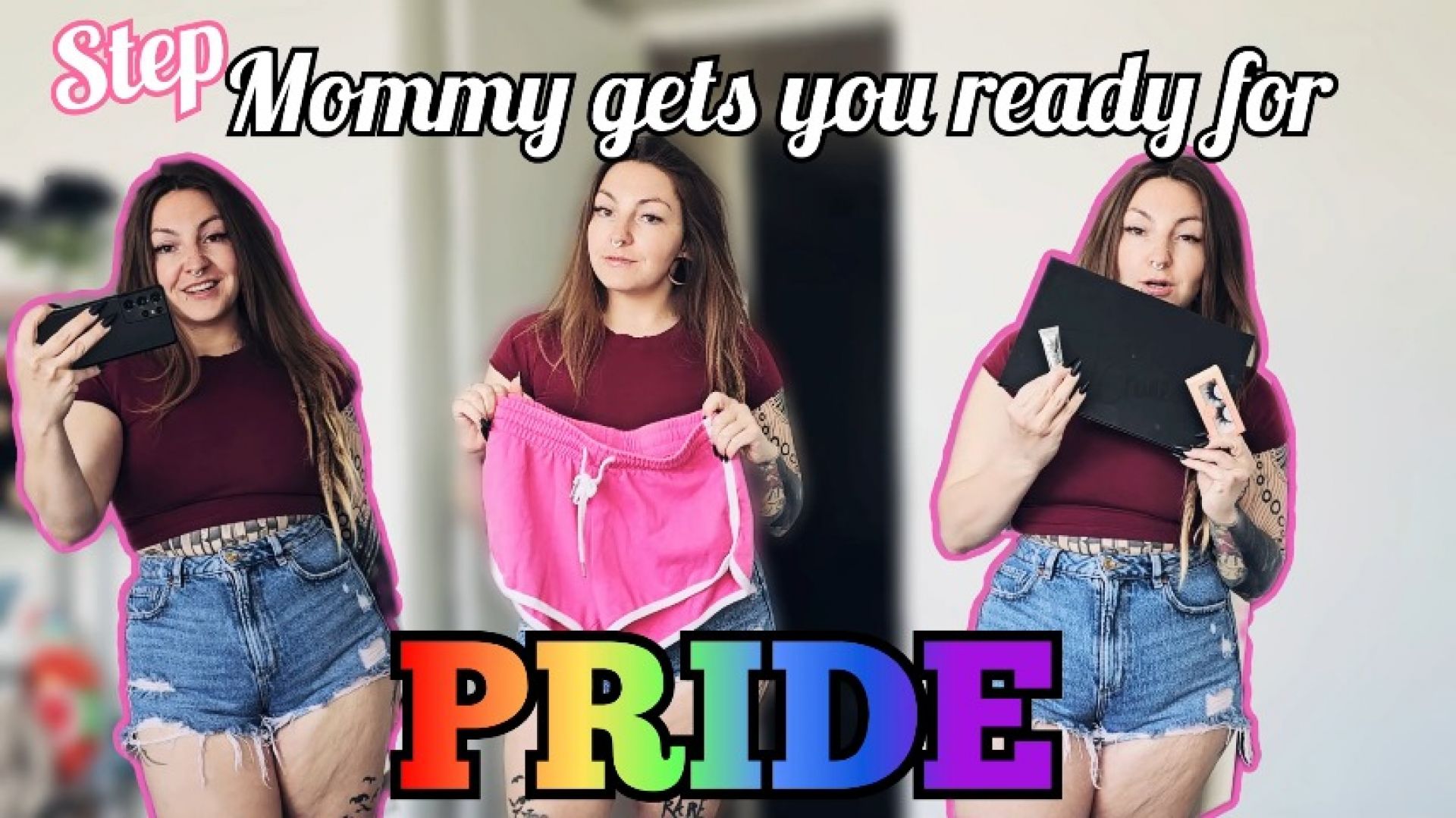 Spookybunz:Step-mommy dresses you up for pride