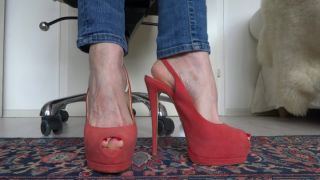 [249.28 MB] - Sling back high heels peep toes - LadyVictoriaValente