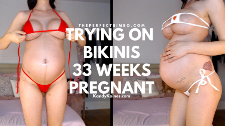 720px x 405px - PregnantSam - 9 Months Pregnant - Trying On Bikinis - ManyVids