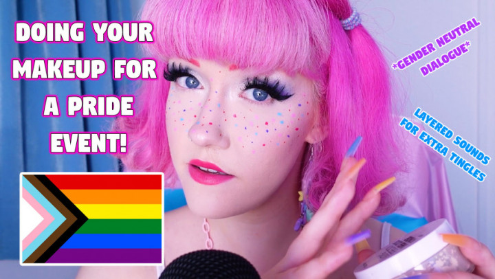 leaked ASMR Doing your makeup for Pride thumbnail