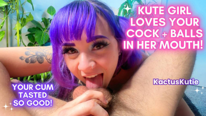 kactuskutie:kute girl loves your cock + balls in her mouth
