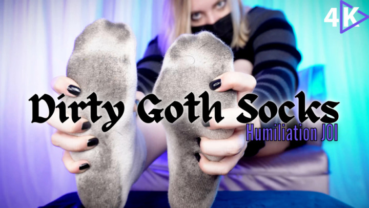 leaked Dirty Goth Socks Humiliation JOI - 4K thumbnail