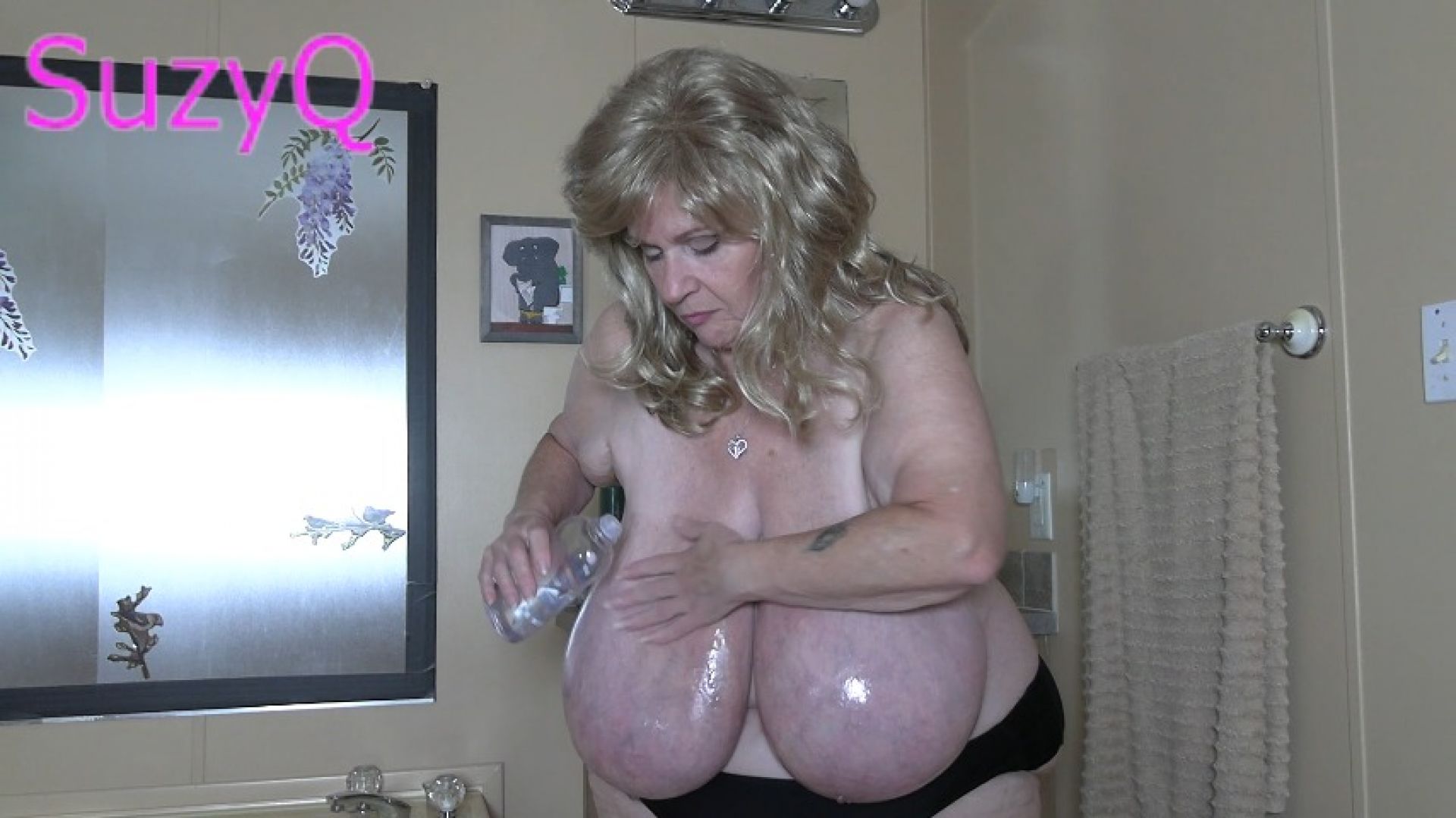 SuzyQ44ks:Oil On My Massive Tits