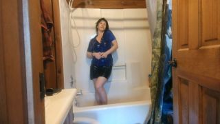 [655.98 MB] - naughty clothed wet milf in shower - sweetkiss_69