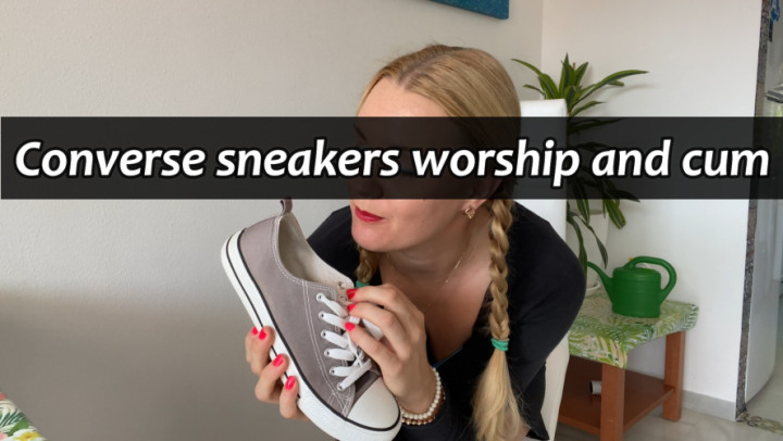 leaked Converse sneakers worship and cum video thumbnail