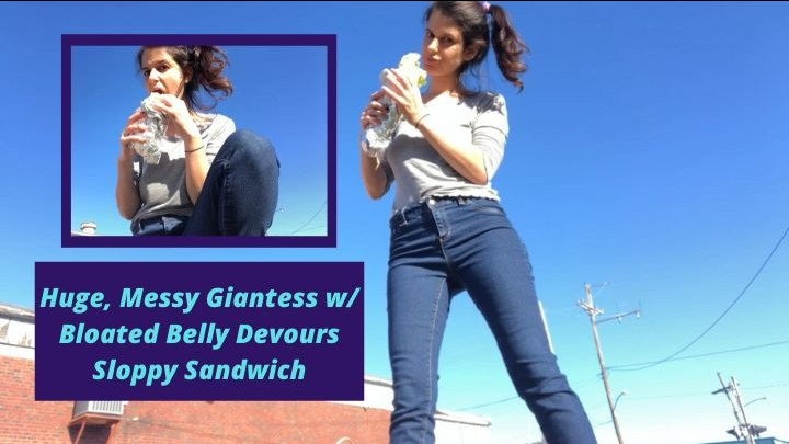 Bloated Gts in Jeans W Messy Mukbang