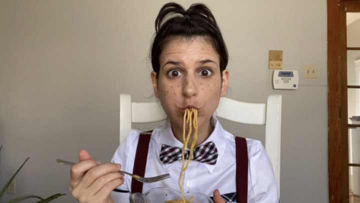 Eating Spicy Noodles with Alfalfa