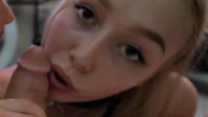 Cute Blonde Teen with Braces First Scene