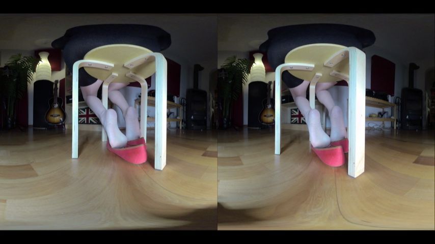 Vr 180 - Shoeplay with Ballet Flats FootTongueMouthVore