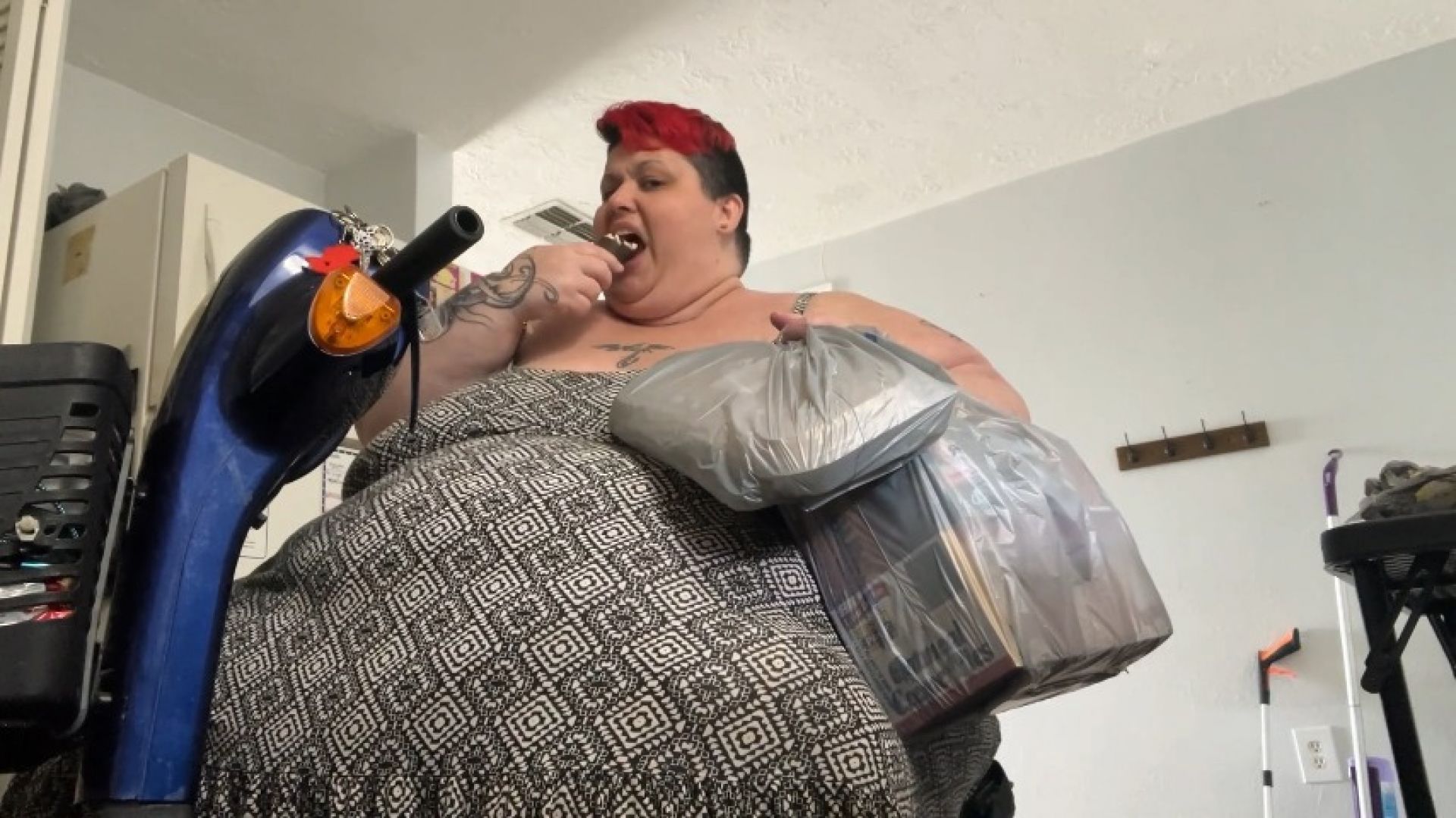 ReenayeStarr:Fat Immobile Blob Putting Away Groceries &amp;amp; Snacking HD
