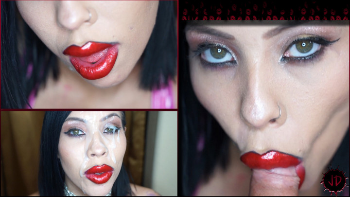 JasmineDark:Red Lipstick Fetish Facial