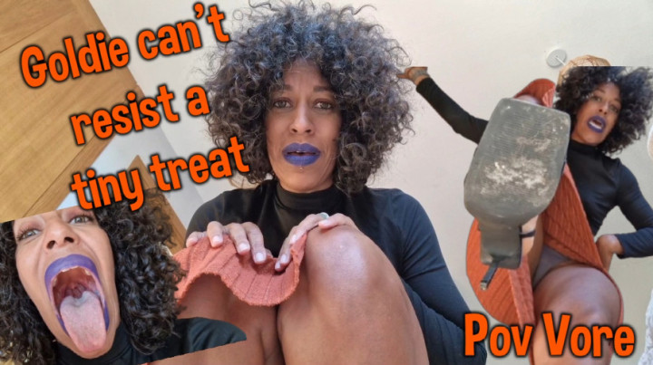 GoldenLace:Goldie cant resist a tiny treat. A POV Vore