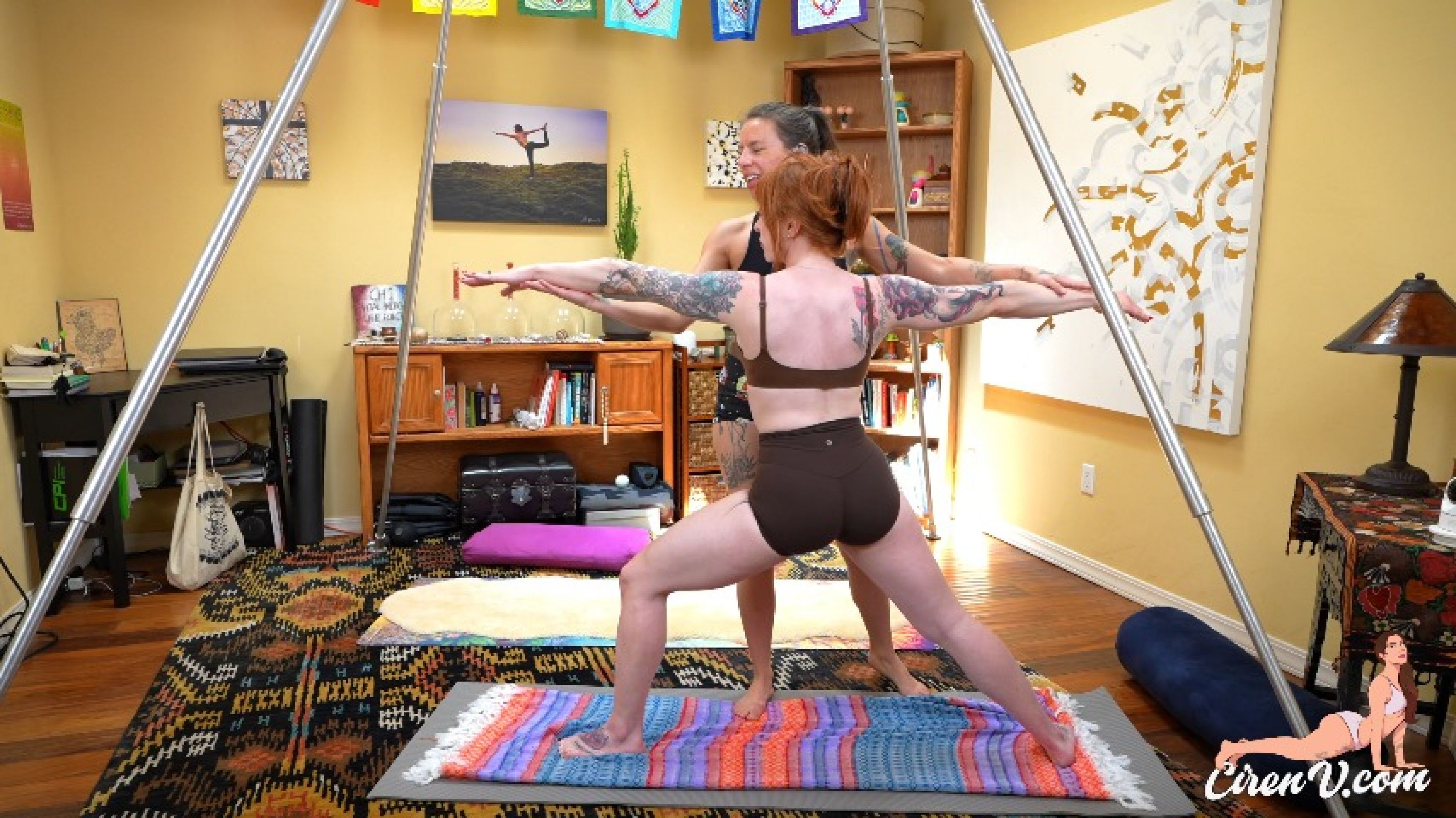 Ciren Verde:Sensual Girl Girl Yoga Session Freebie