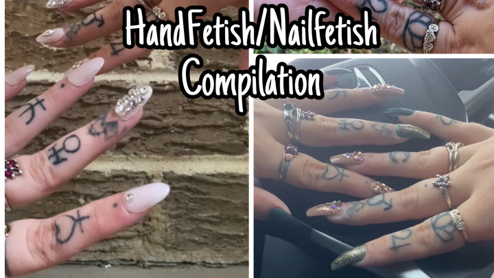 GreedyPeaches - HandFetish/NailFetish Compilation pt.1 - ManyVids