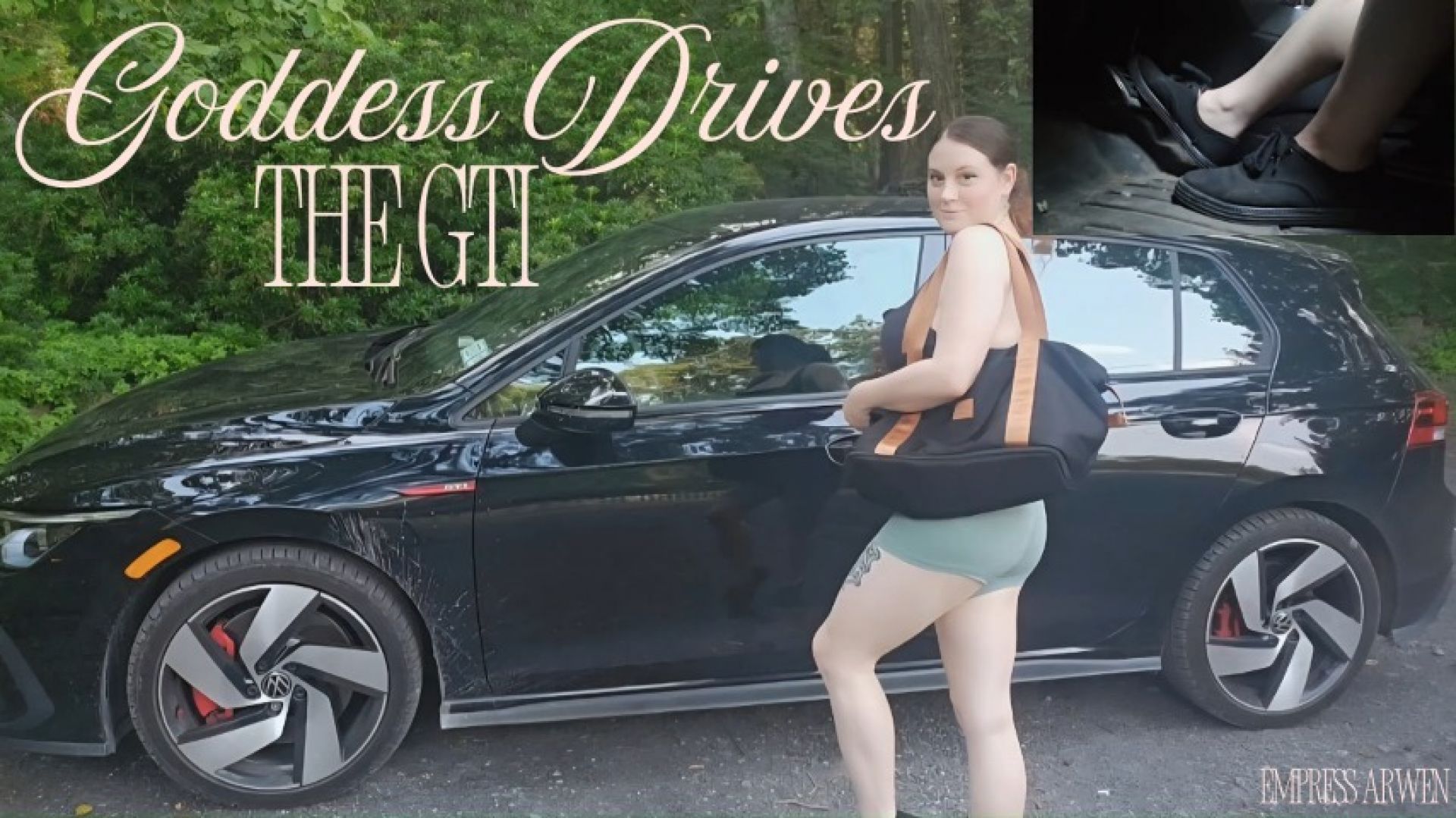 EmpressArwen:Goddess Drives The GTI In Little Black Sneakers