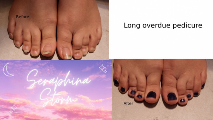 Long overdue pedicure Seraphina Storm