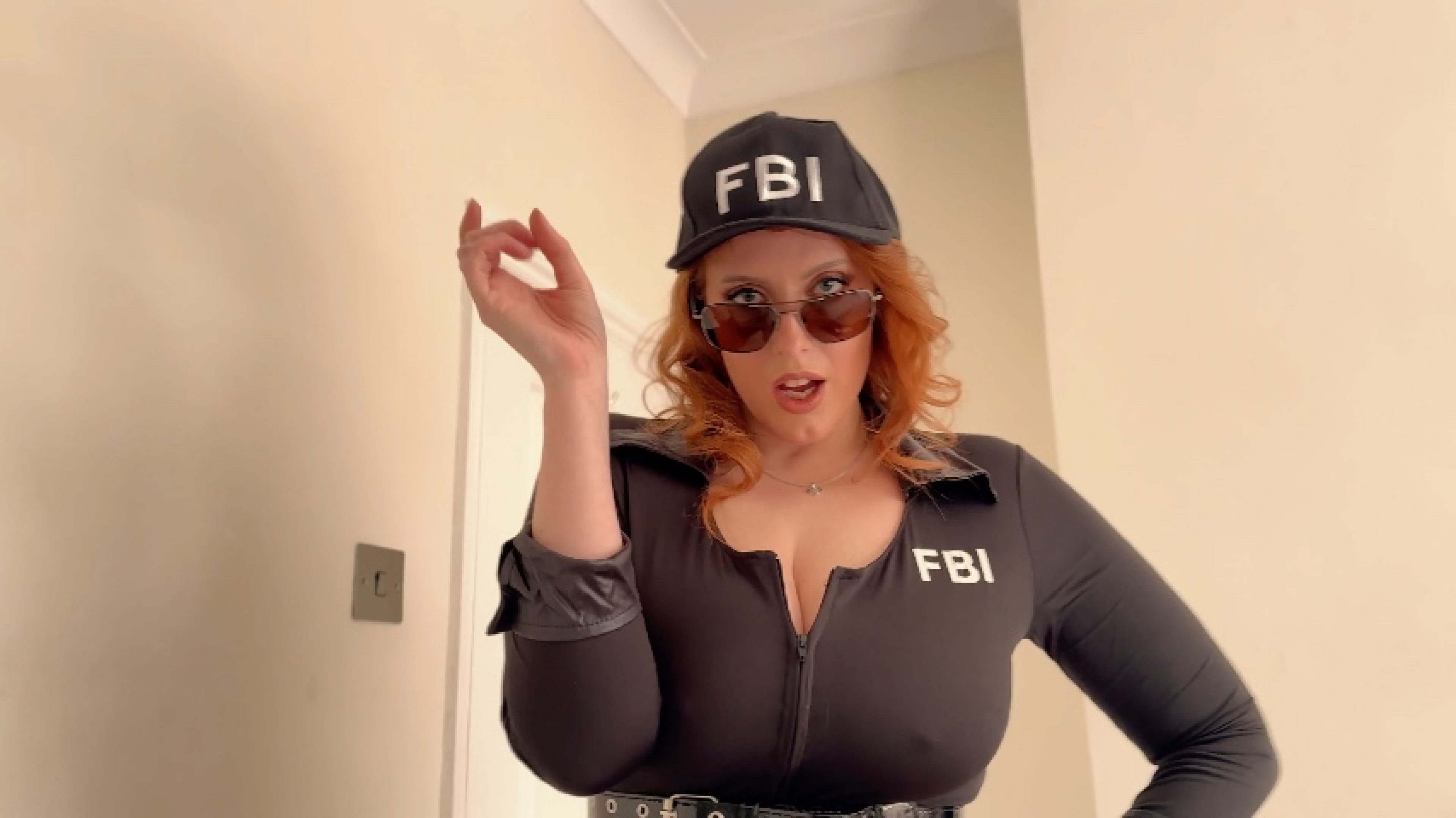 Lady Langford Nylons:Interrogated by Sexy FBI Dom Goddess - Bodystocking & Boots