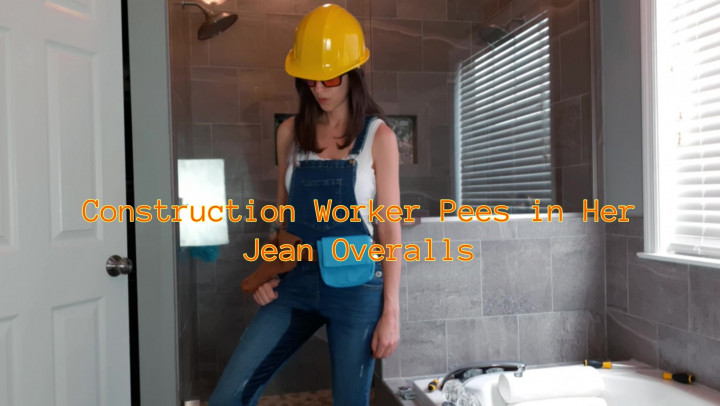 leaked Construction Worker Pees in Her Jean Overalls thumbnail