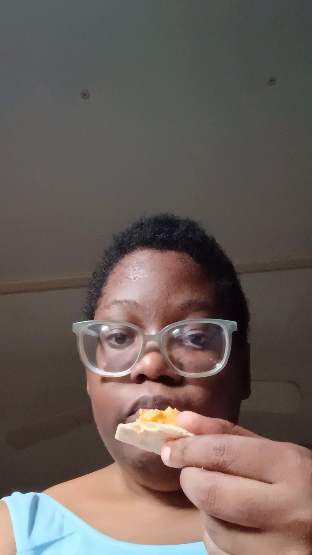 Pandora28:eating cheese and crackers