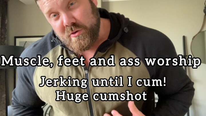 Jack Stacked:Muscle  feet and ash worship with huge cumshot