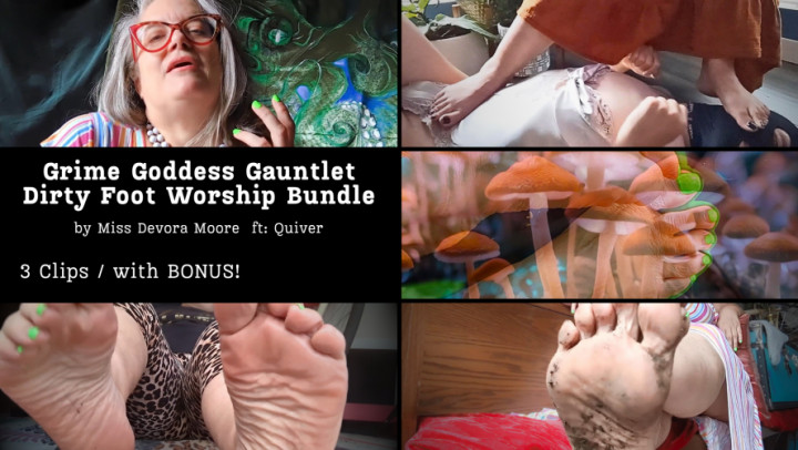 OctoGoddess:Grime Goddess Gauntlet Dirty Foot Worship Bundle OctoGoddess