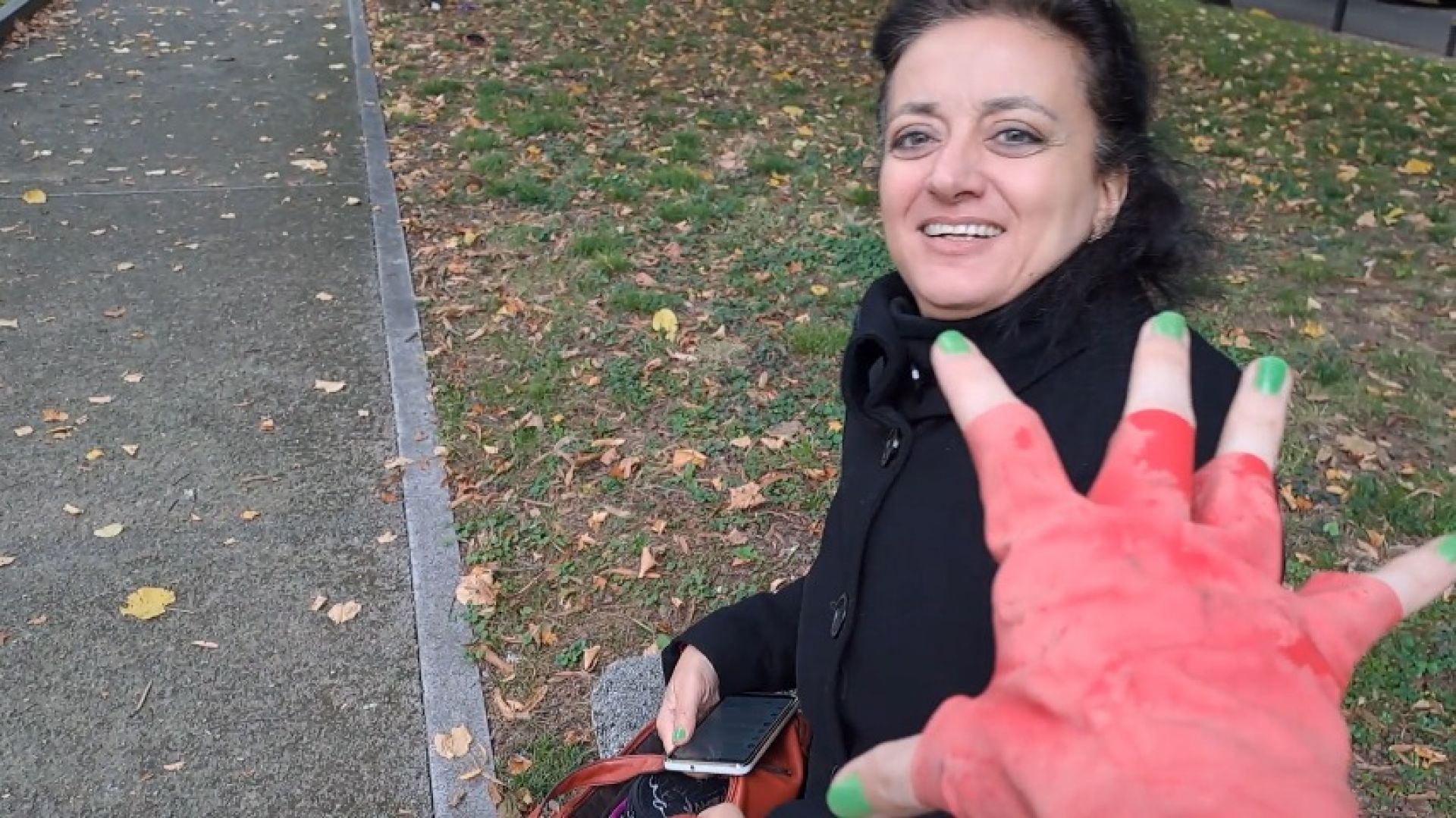 Vicky Vera:Possessed by the Alien in the park