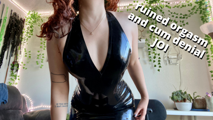 leaked latex dress JOI: ruined orgasm and cum denial video thumbnail