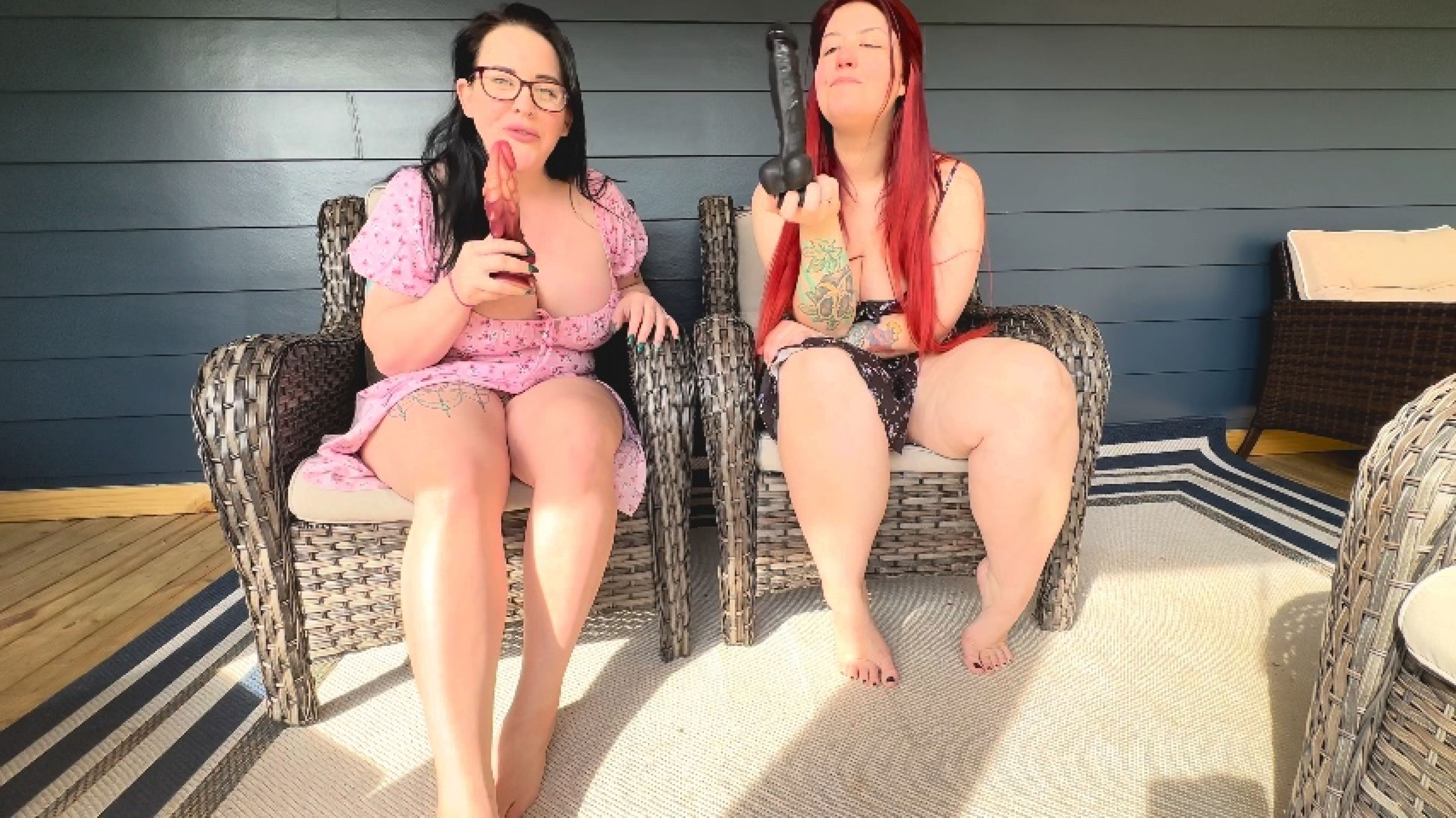 Pole_thick:Sucking and fucking our favorite dildos