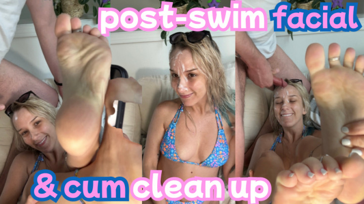 Cosmic Starlight:Post-Swim Cum Clean Up