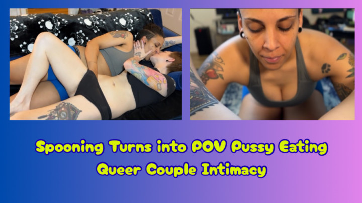 EnbyDykes:POV Pussy Eating: Movie Night Interrupted