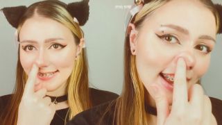 SpookyBoogie - E-girl in braces is pinching her cute nose in front ...
