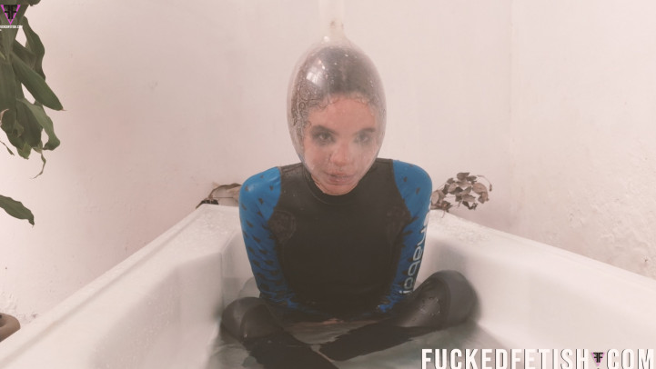 FuckedFetish:HD Sattira condom neoprene bathtub