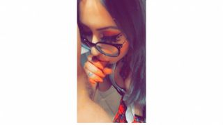 School Girl Blow Job Facial with Glasses littlesilverrfoxx