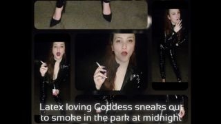 [346.32 MB] - Latex loving Goddess sneaks out to smoke - AllyLust