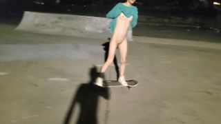 Skateboarding naked Lilsnowwolf