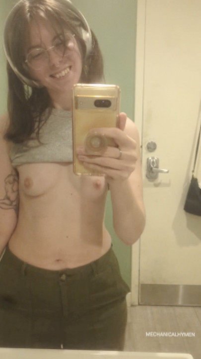 mechanicalhymen:Boobs Bouncing Small Tits Tease