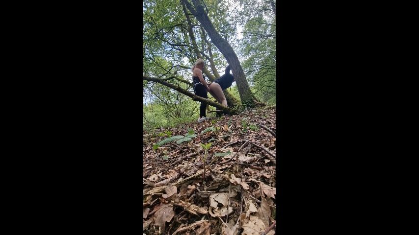 Pegging in the woods Pegginglove