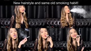 [298.87 MB] - New hairstyle and same old smoking habit - SmokingAngie