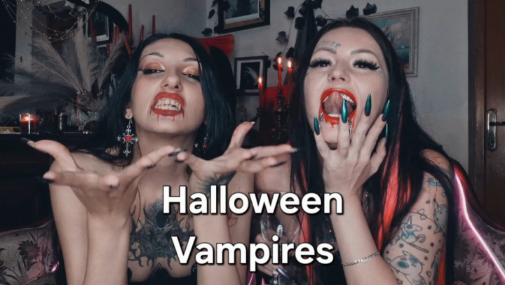 Dominatrix Nika:Halloween Vampires will make you jerk off and cum in a glass