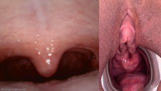 examine my mouth and pussy while I cum strangecares
