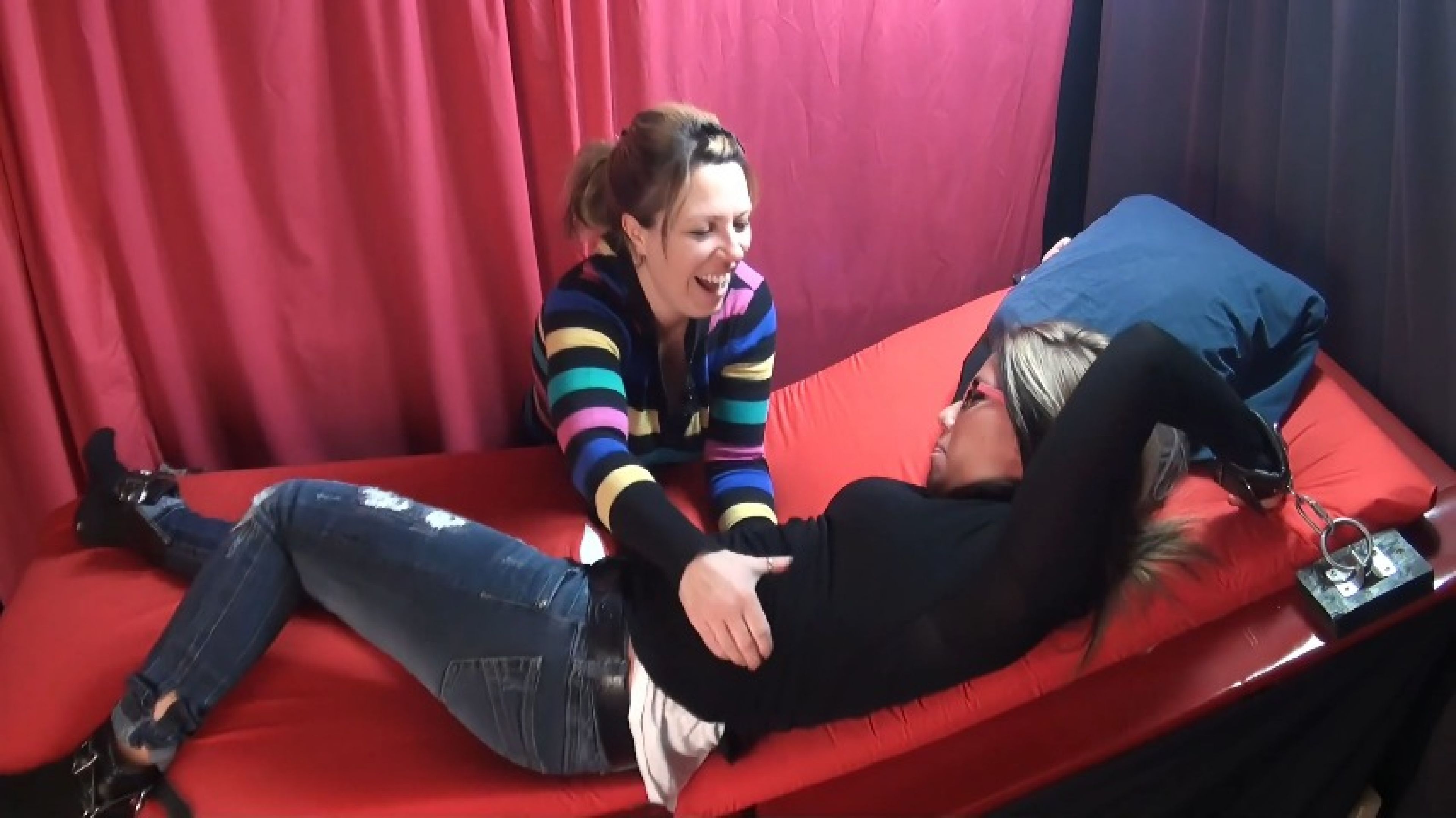 maddy66:unable to escape Ticha's relentless tickling
