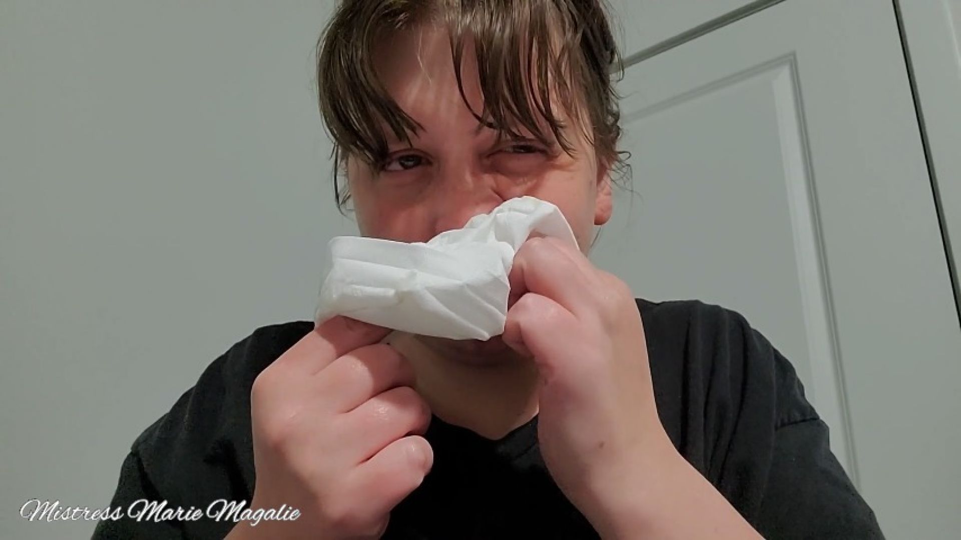 MistressMarieMagalie:So sick coughing and nose blowing day 4