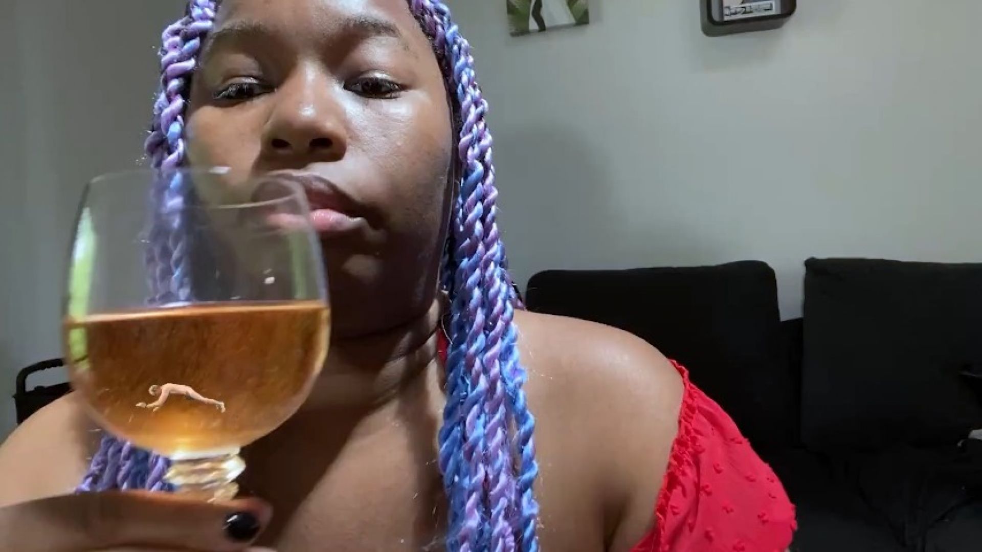 MXDominCrushgoddess:Giantess MXDominion enjoys her Tiny Drink