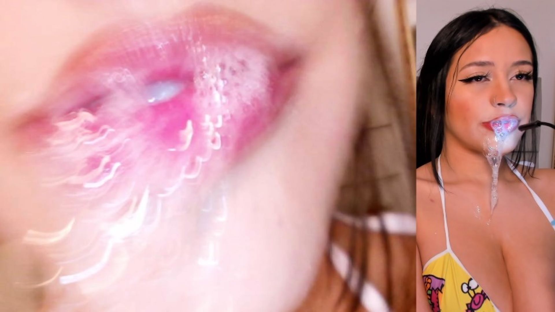 luciana3c:Deepthroat with endoscopic cam with spit