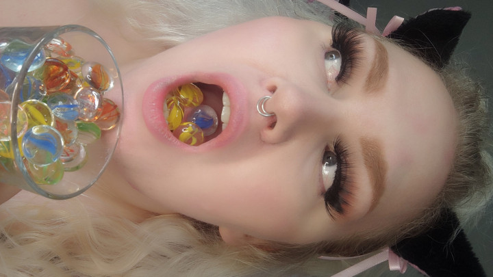 SwedishButterball - Swallowing glass marbles - ManyVids