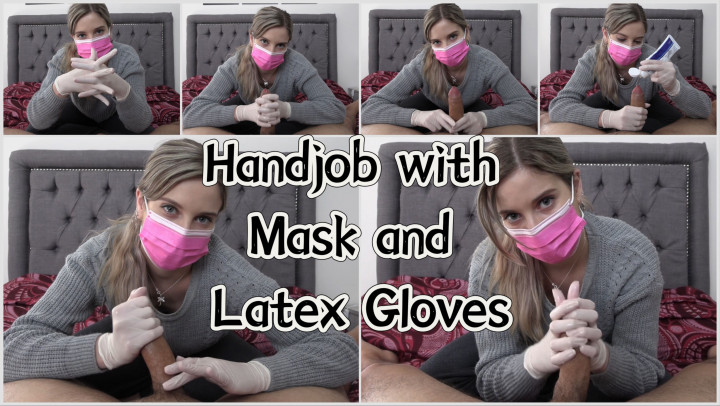 leaked Masked handjob with latex gloves video thumbnail
