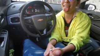 Masturbating the Uber driver Angelica Acevedo