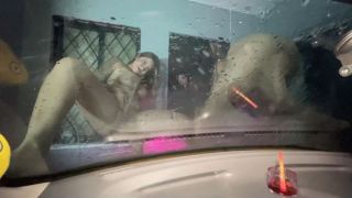 G/G Masturbation Pee and spitting TAXI Angelica Acevedo