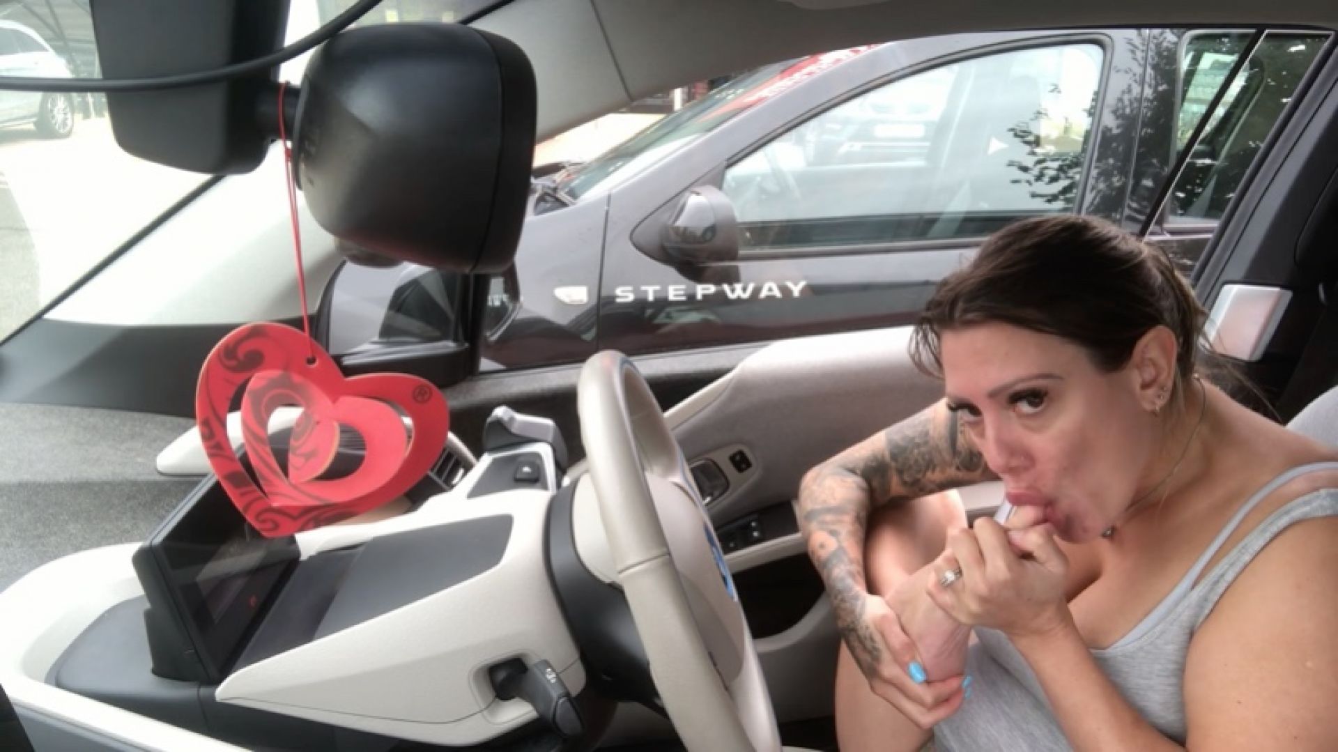 leaked Busy Carpark Pussy Play & Sucking Toes thumbnail